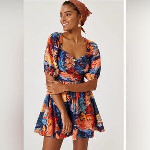 Anthropologie Puff-Sleeve Mini Dress